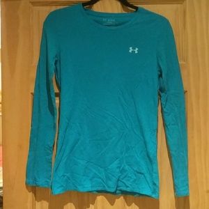 Bright blue long sleeve UA tee